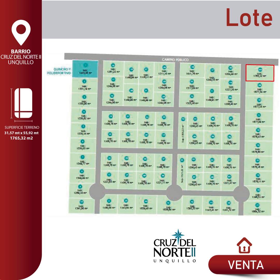 Terreno en Venta - Cruz del Norte II - Unquillo