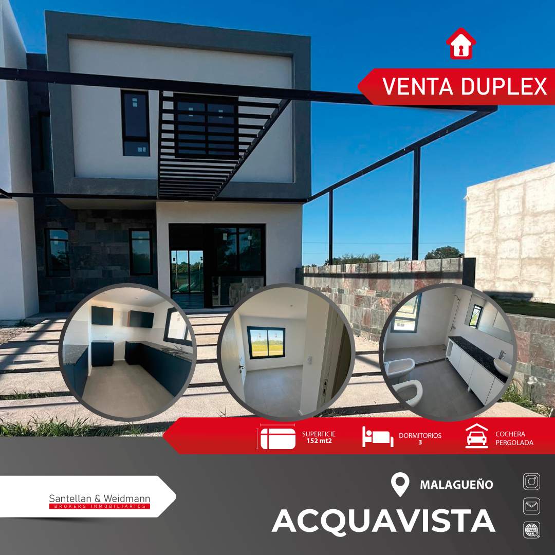 Duplex ubicado en ACQUAVISTA VILLA RESIDENCIAL, MALAGUEÑO