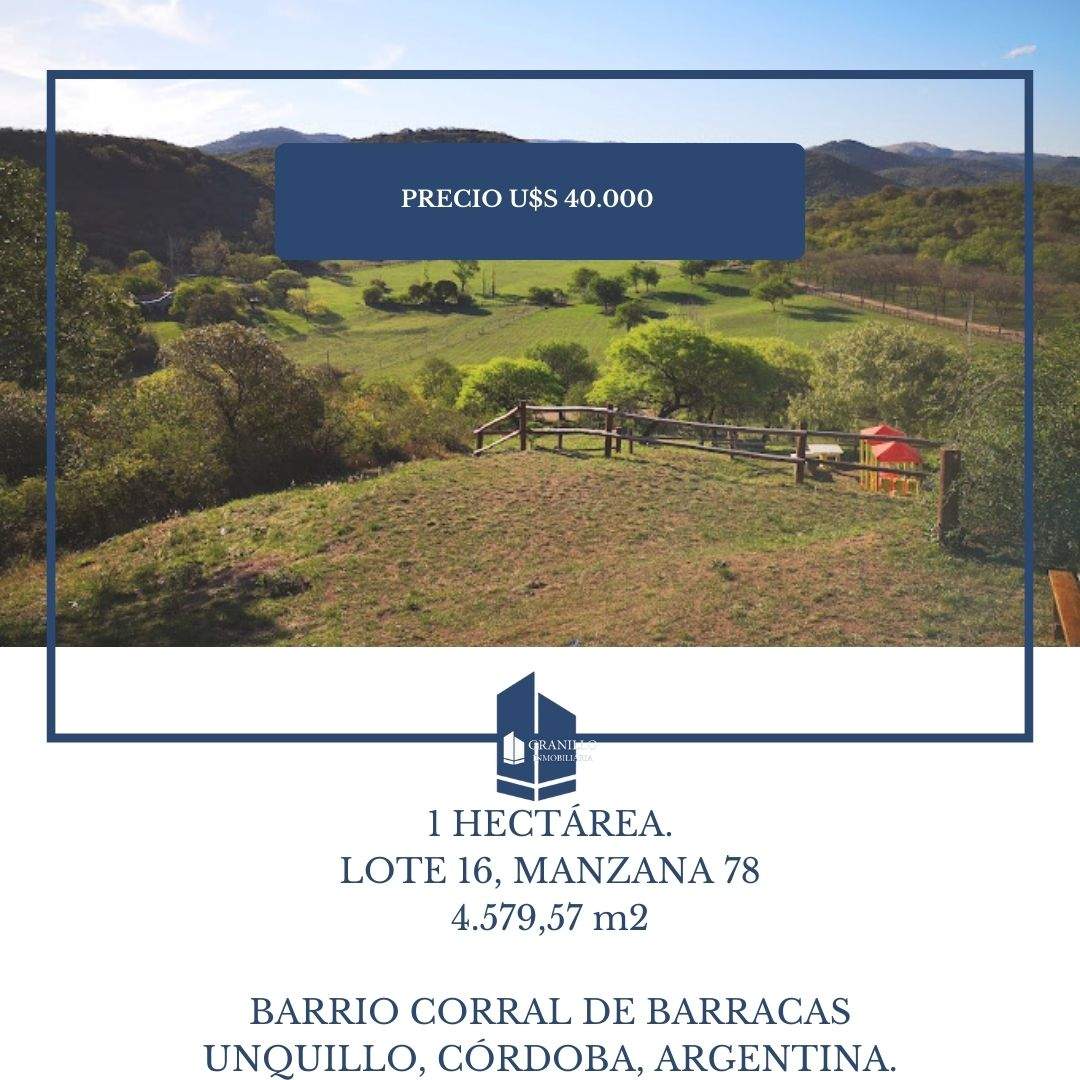 SE VENDE LOTE DE 1 HECTÁREA, BARRIO CORRAL DE BARRANCAS, UNQUILLO