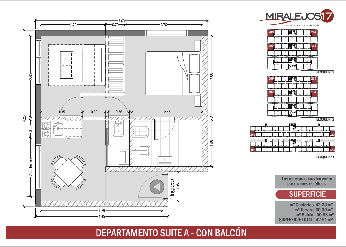 Departamento en Venta - Un dormitorio con cochera - Santa Rita Carlos Paz