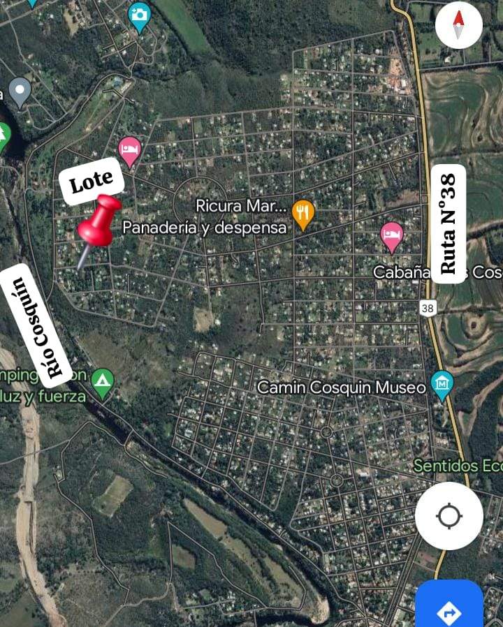 VENTA LOTE DE 1179MTS EN MOLINARI COSQUÍN APTO BANCO