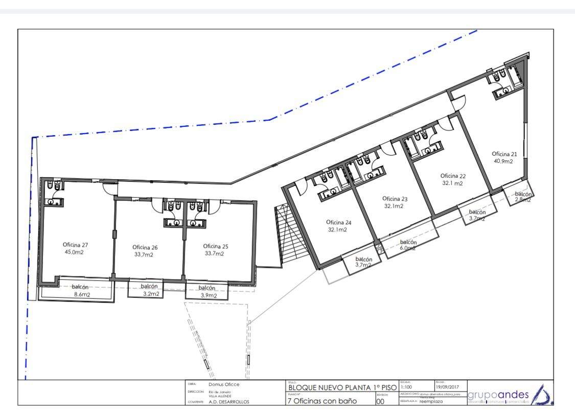 OFICINA EN VENTA- COMPLEJO DOMUS  (of. 21 - coch. 5 y 7)