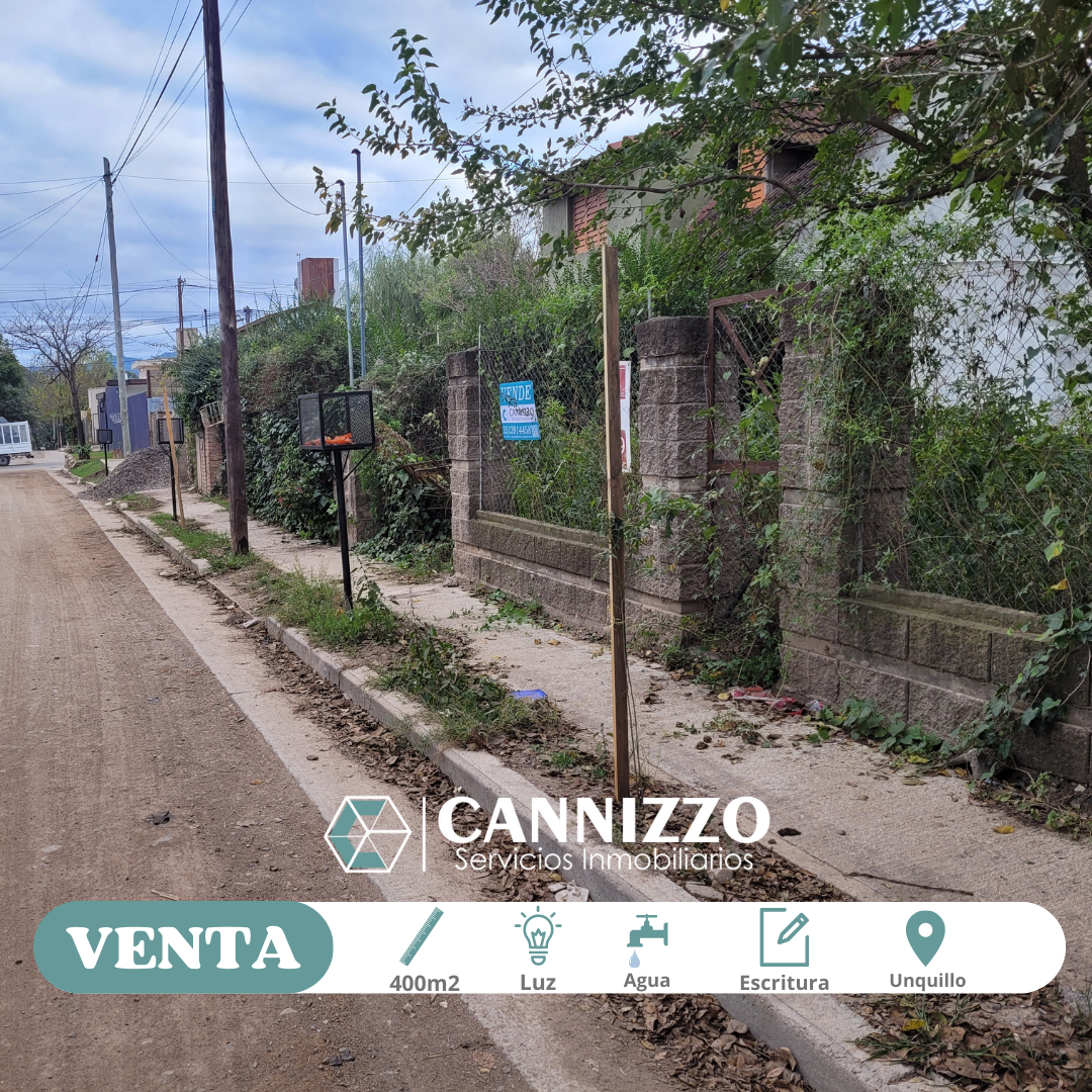 Venta Terreno en Unquillo. De 400 M2 Muy Facil Acceso