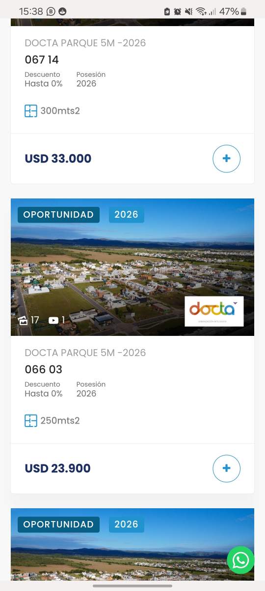 Oportunidad De inversión! Vendo Lotes en Docta