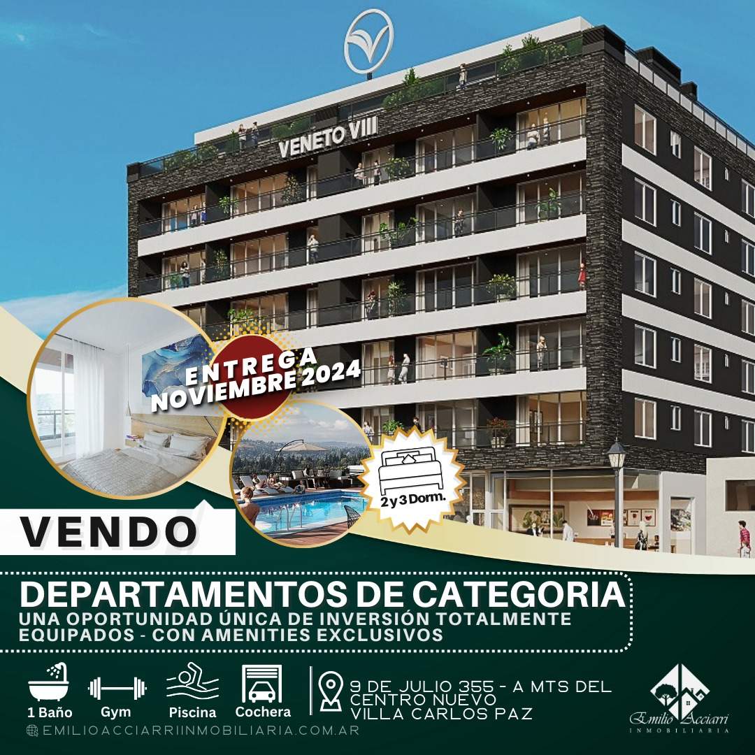 VENDO DEPARTAMENTOS DE CATEGORIA EN VENETO V, VI, VIII A ESTRENAR