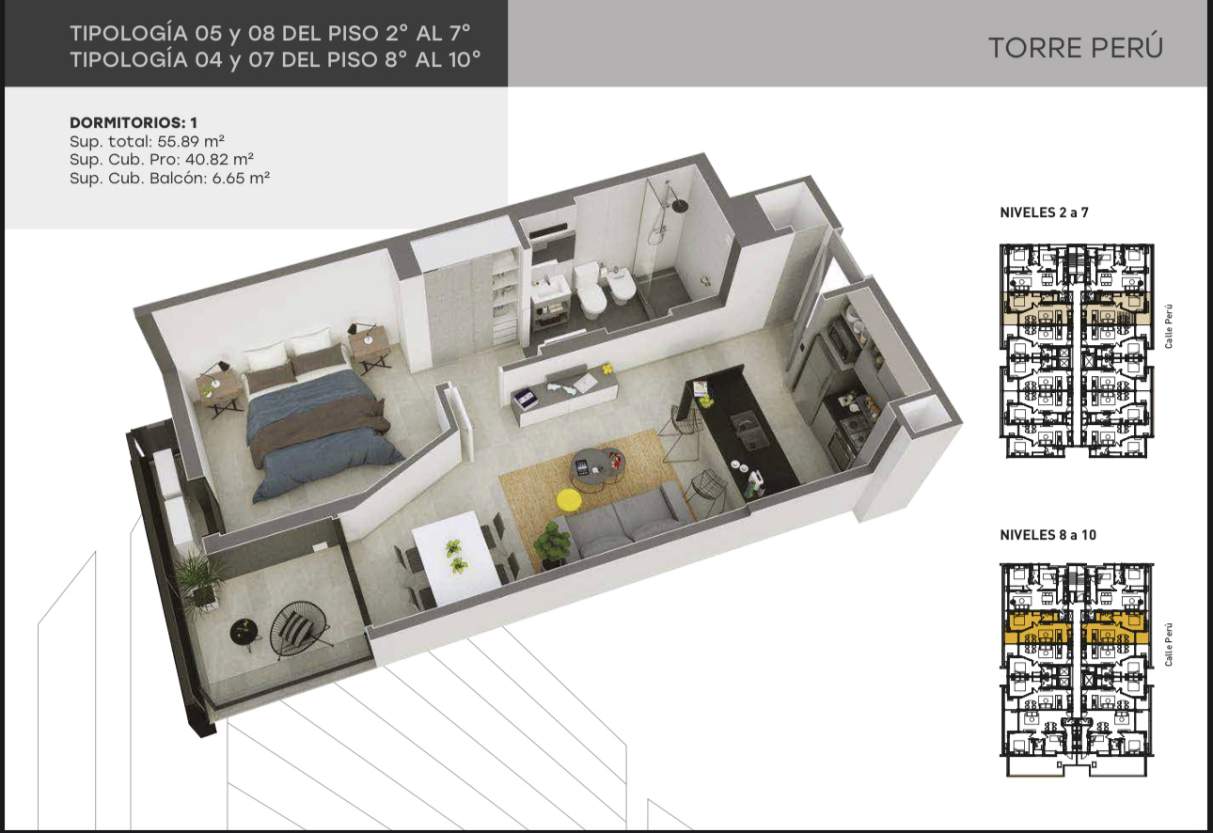 Departamentos en Pozo de 1 - 2 y 3 Dorm. - Barrio Nueva Córdoba