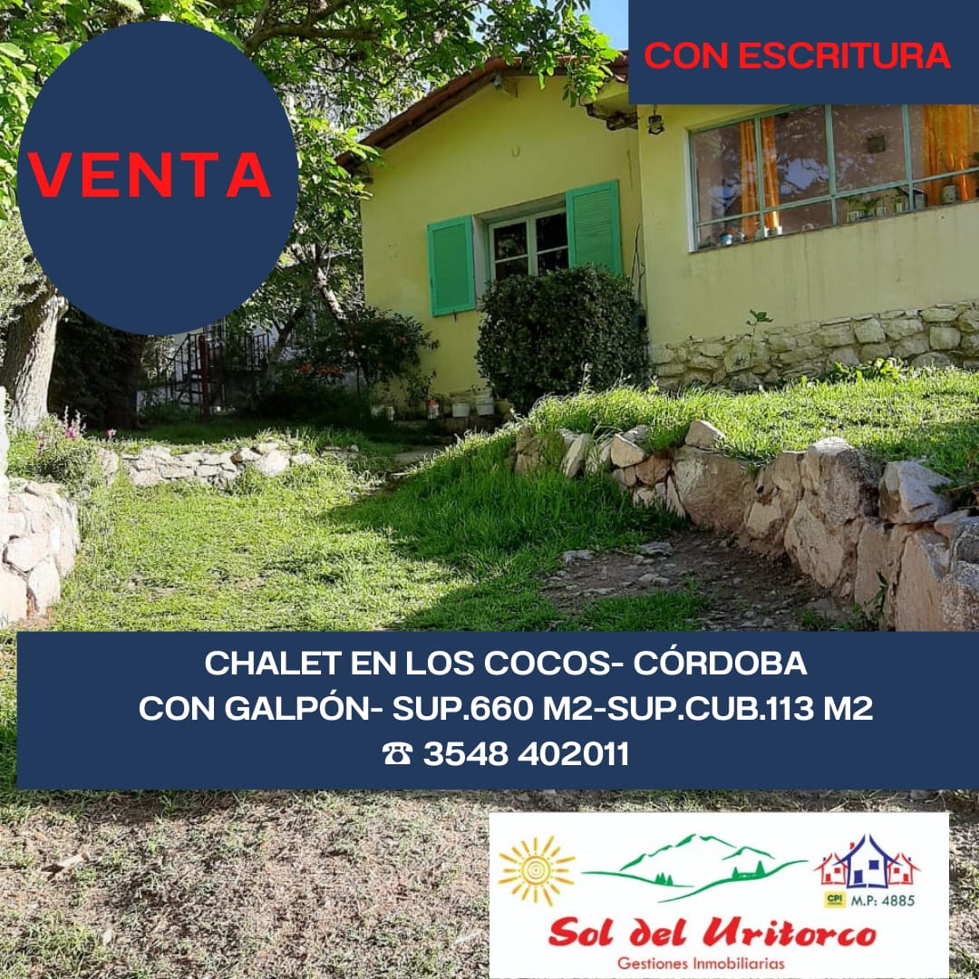 VENTA CHALET- LOS COCOS-3 DORMITORIOS