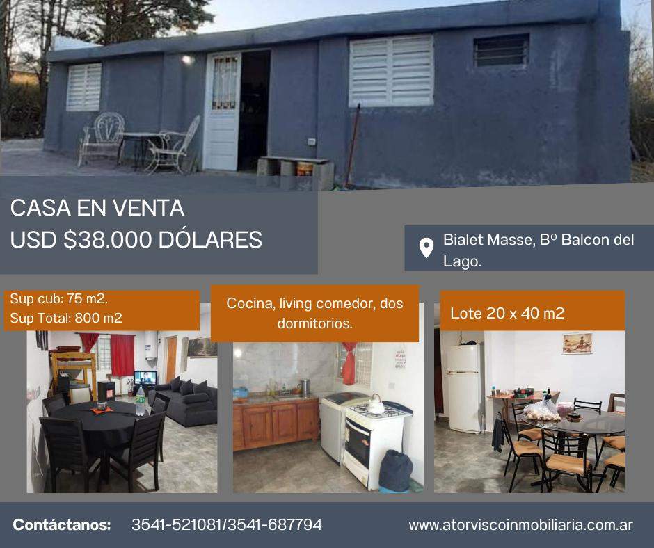 CASA EN VENTA EN BIALET MASSE.