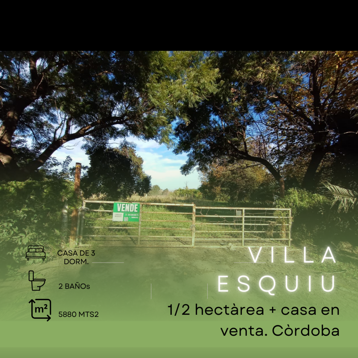 VENTA PREDIO    CASA 3 dorm VILLA ESQUIU. sobre Ruta