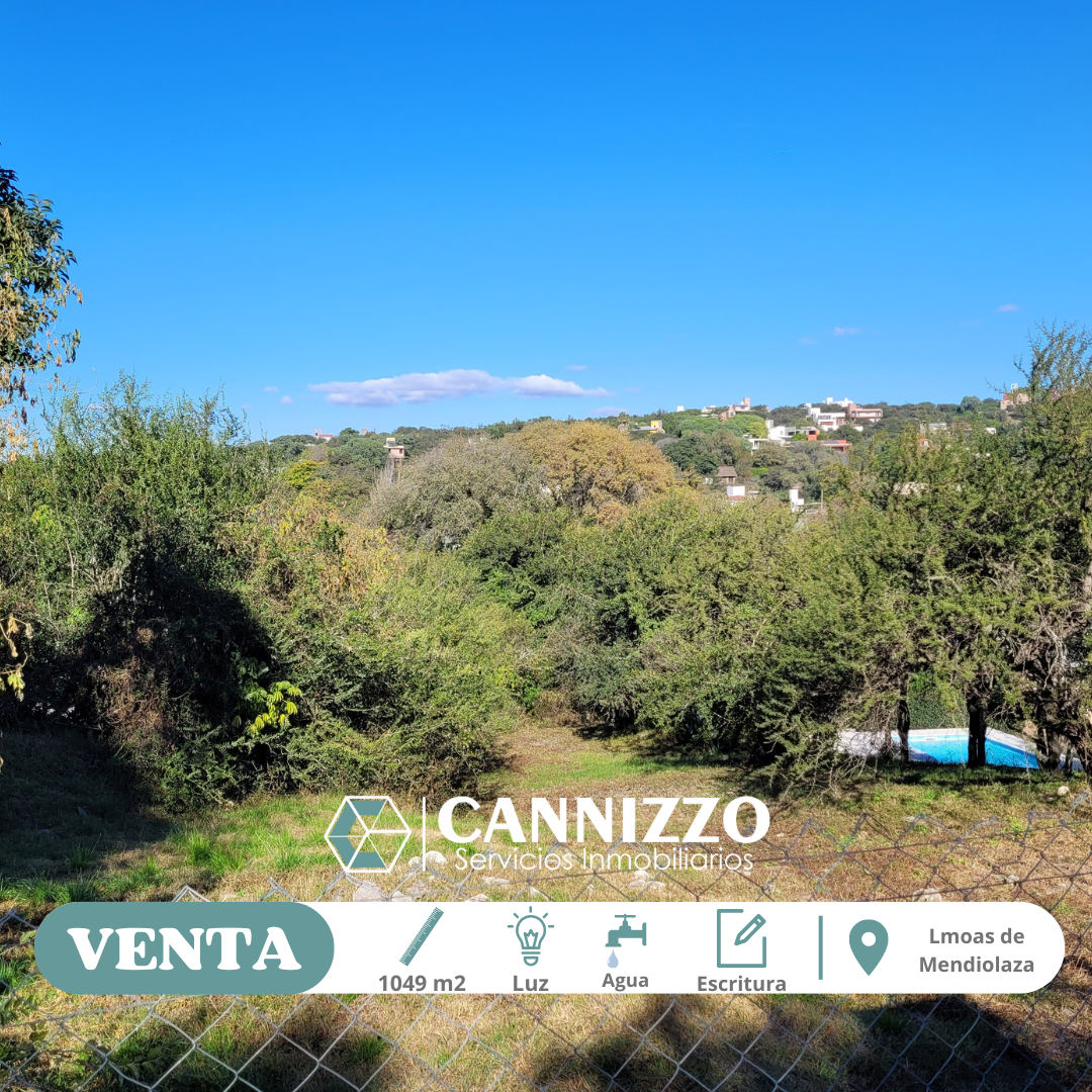 Lote en Venta, Mendiolaza Lomas, 1049 m² Exelentes Vistas