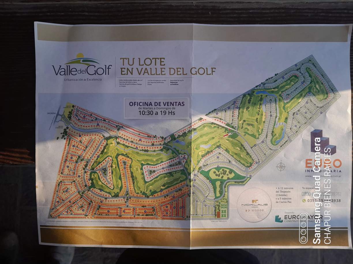VENDO TERRENO VALLE DEL GOLF