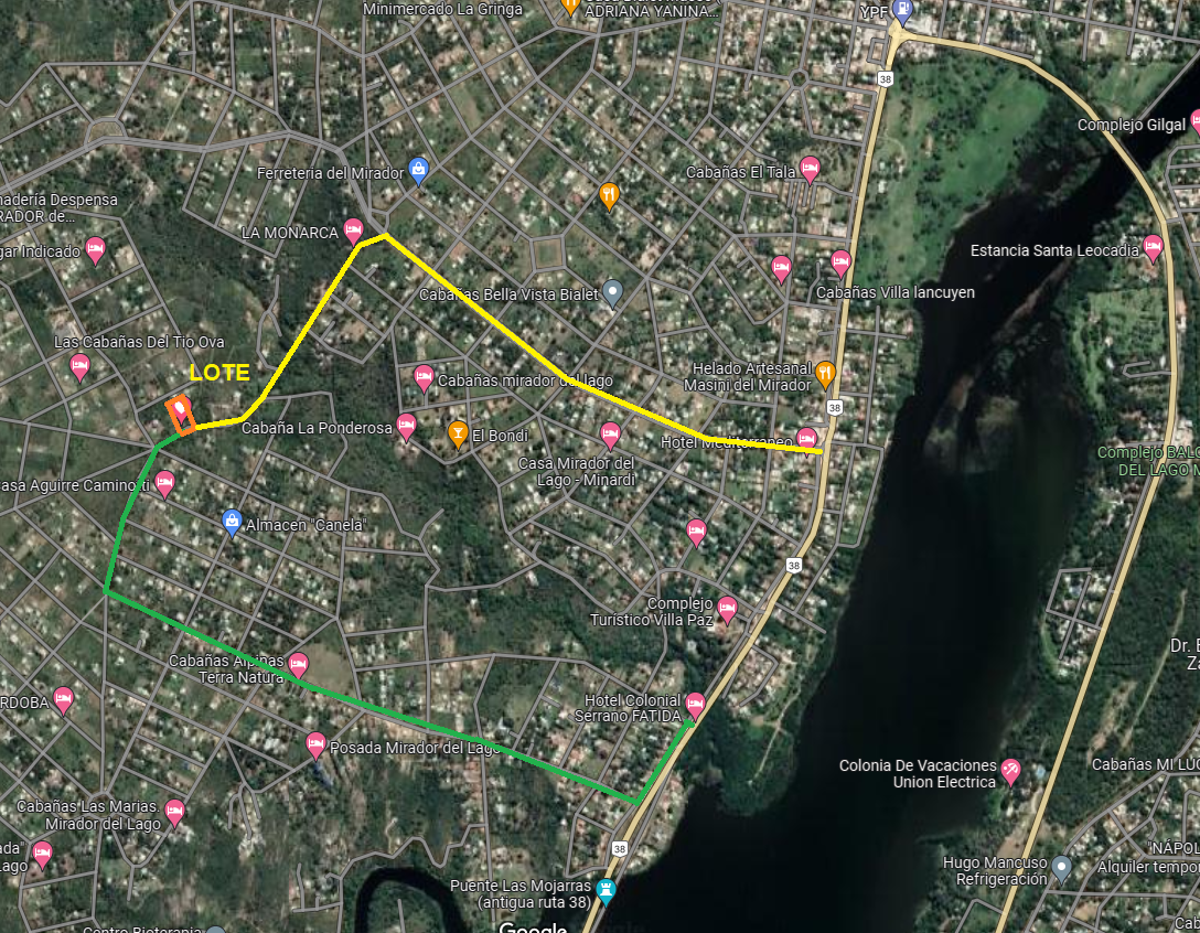 VENTA LOTE 800m² ESCRITURA - a 100mts nueva ruta MIRADOR DEL LAGO- BIALET MASSE