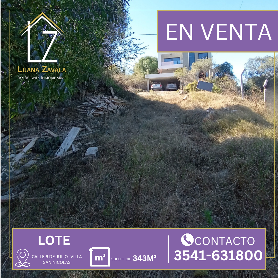 LOTE VILLA SAN NICOLAS VENTA