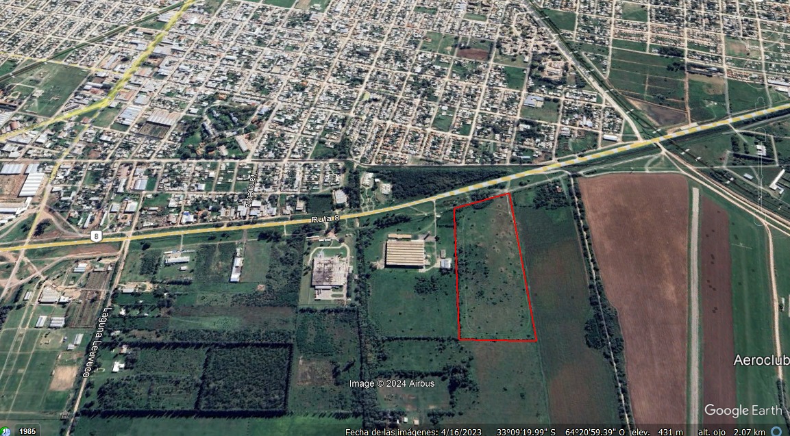 Se vende terreno de 10 hectáreas Ruta 8, Río Cuarto, Córdoba