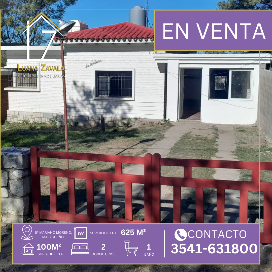 CASA - B MARIANO MORENO, MALAGUEÑO VENTA