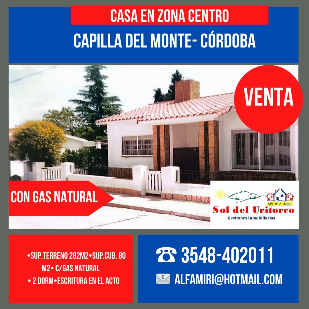 Casa Pasaje Galatoire, centro Capilla del Monte