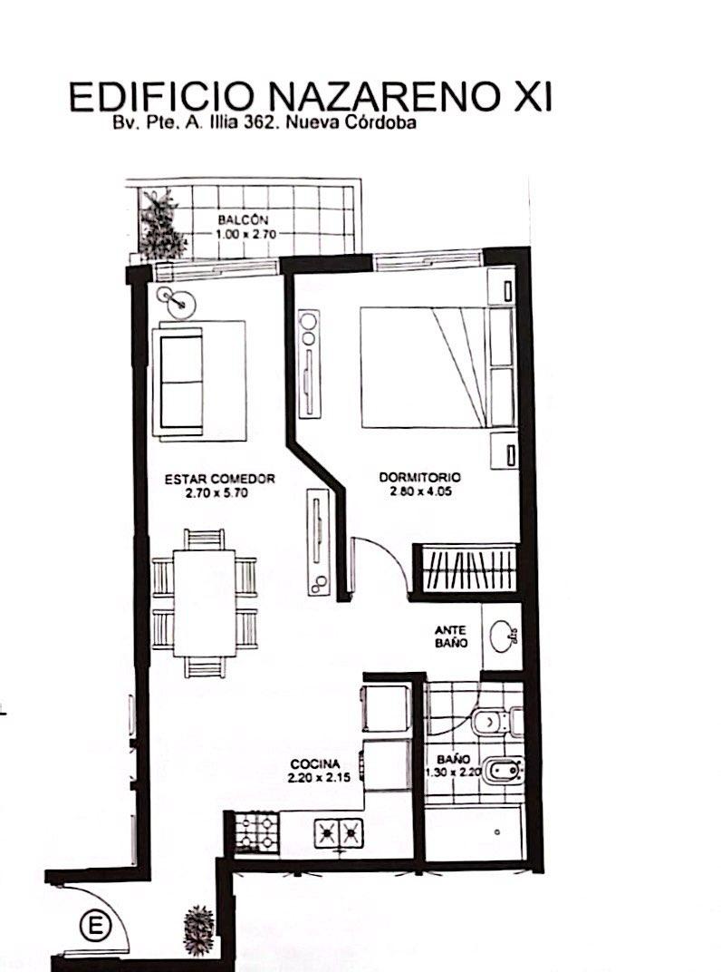 VENDO NAZARENO  XI CITE - 1 DORMITORIO CON BALCON-