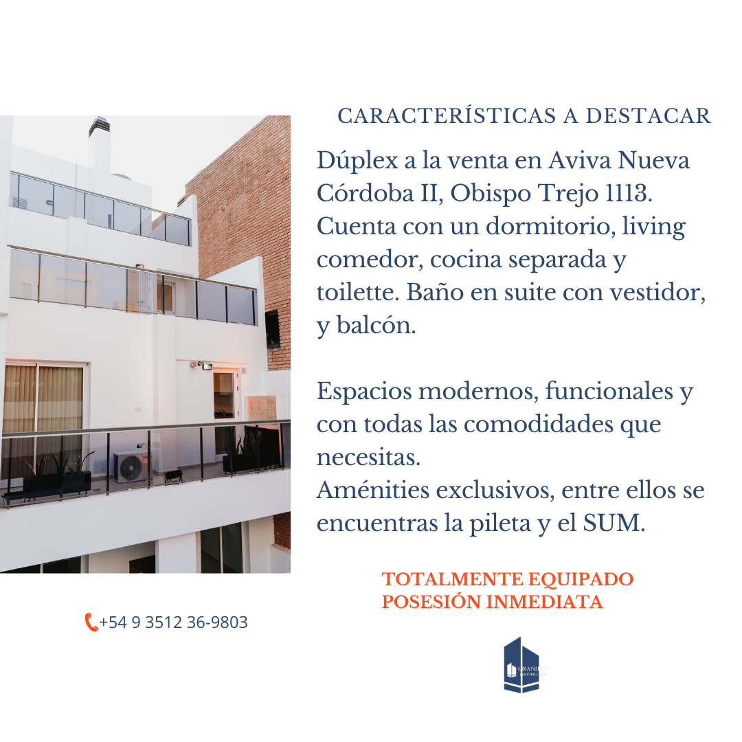 DÚPLEX EQUIPADO EN VENTA EN BARRIO NUEVA CORDOBA