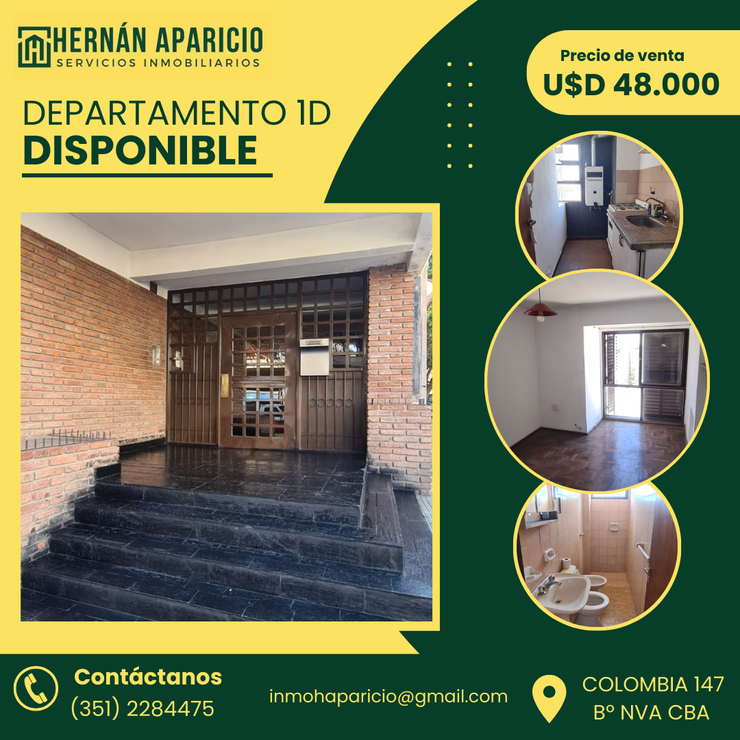 VENTA DEPARTAMENTO 1D NVA CBA