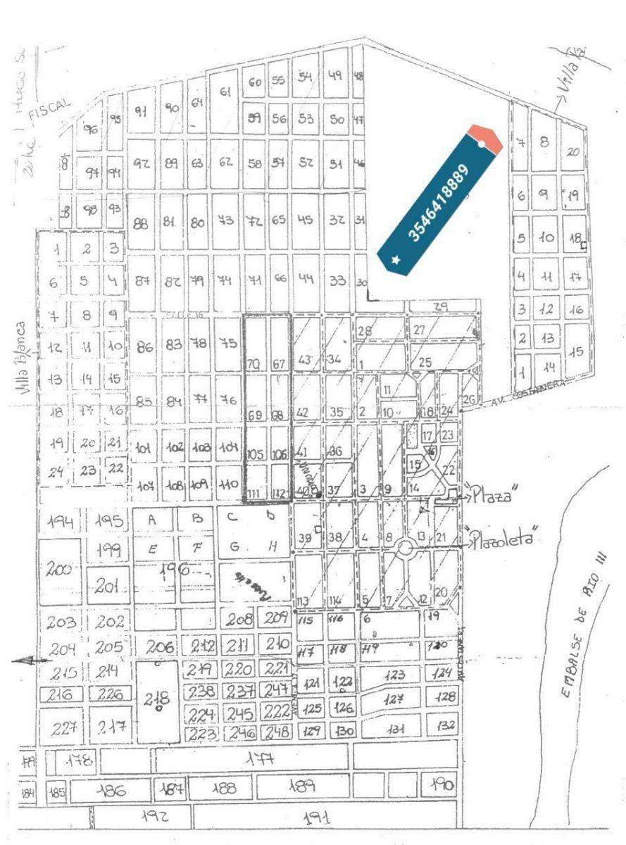 Lote de 465m2 en zona centro de Villa Quillinzo, Calamuchita a solo u$s 6.000
