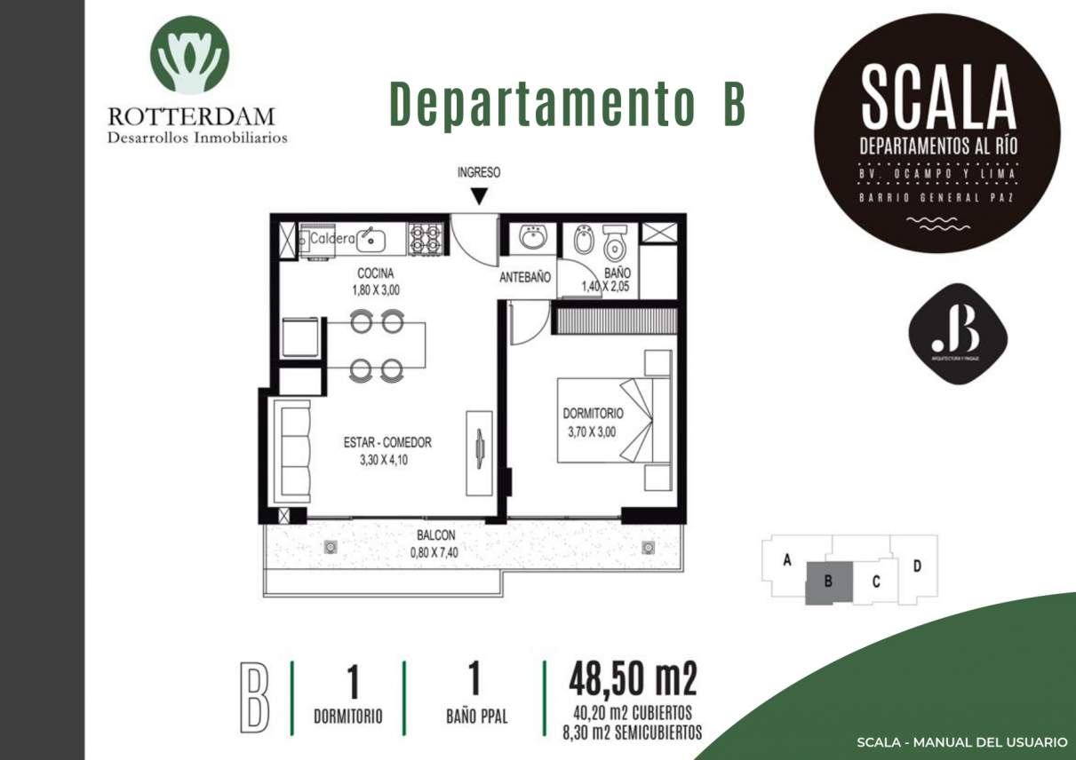 VENTA- EDIFICIO SCALA  1 DORM