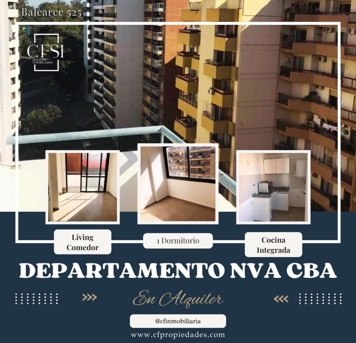 ALQUILER DEPARTAMENTO 1 DORMITORIO EN NUEVA CORDOBA