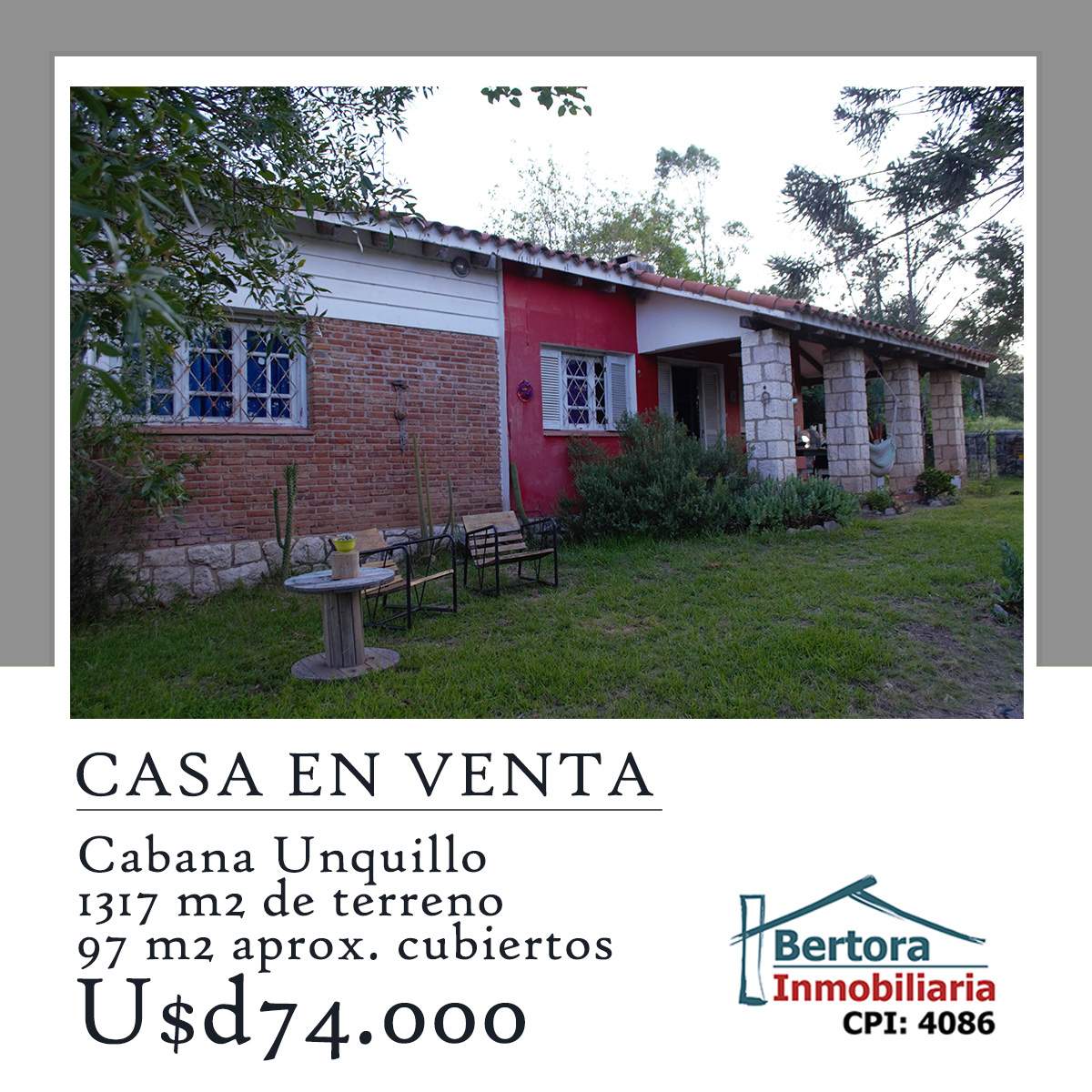 CHALET EN VENTA CABANA UNQUILLO