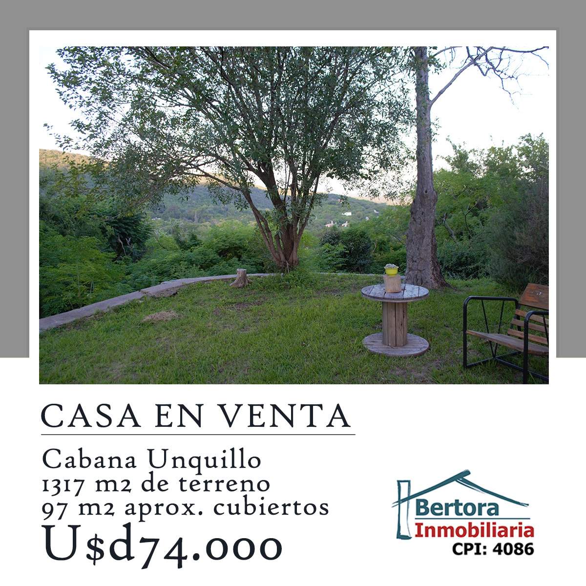 CHALET EN VENTA CABANA UNQUILLO