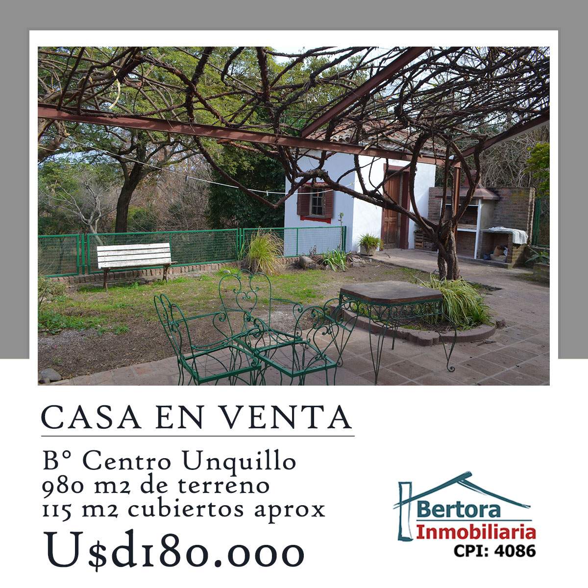 CHALET ESTILO INGLES EN VENTA UNQUILLO CORDOBA
