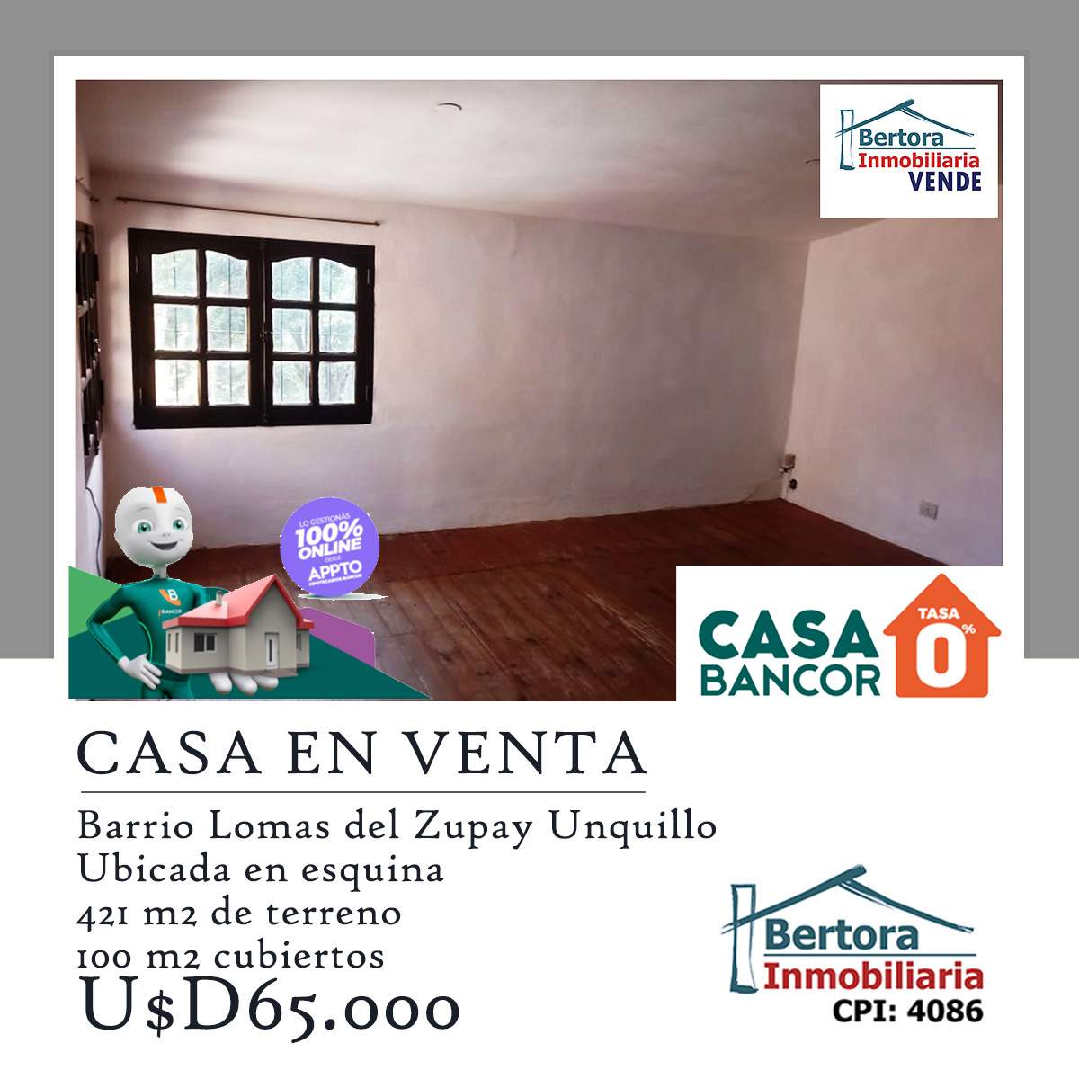 CASA EN VENTA LOMAS DEL ZUPAY UNQUILLO