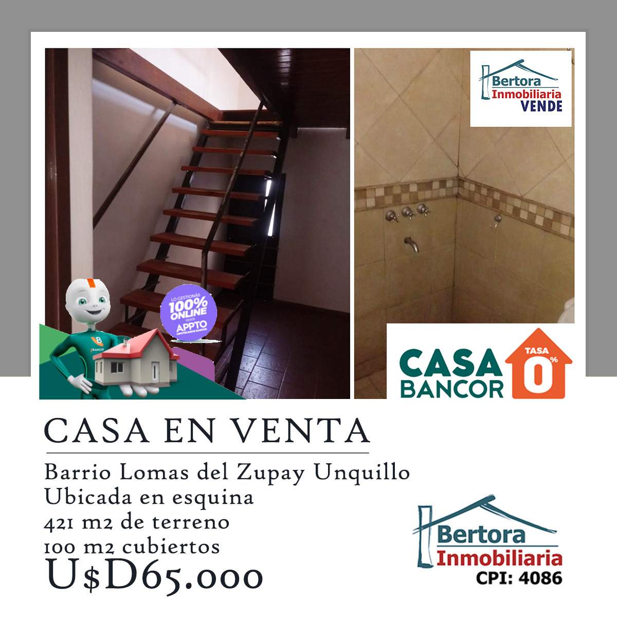 CASA EN VENTA LOMAS DEL ZUPAY UNQUILLO