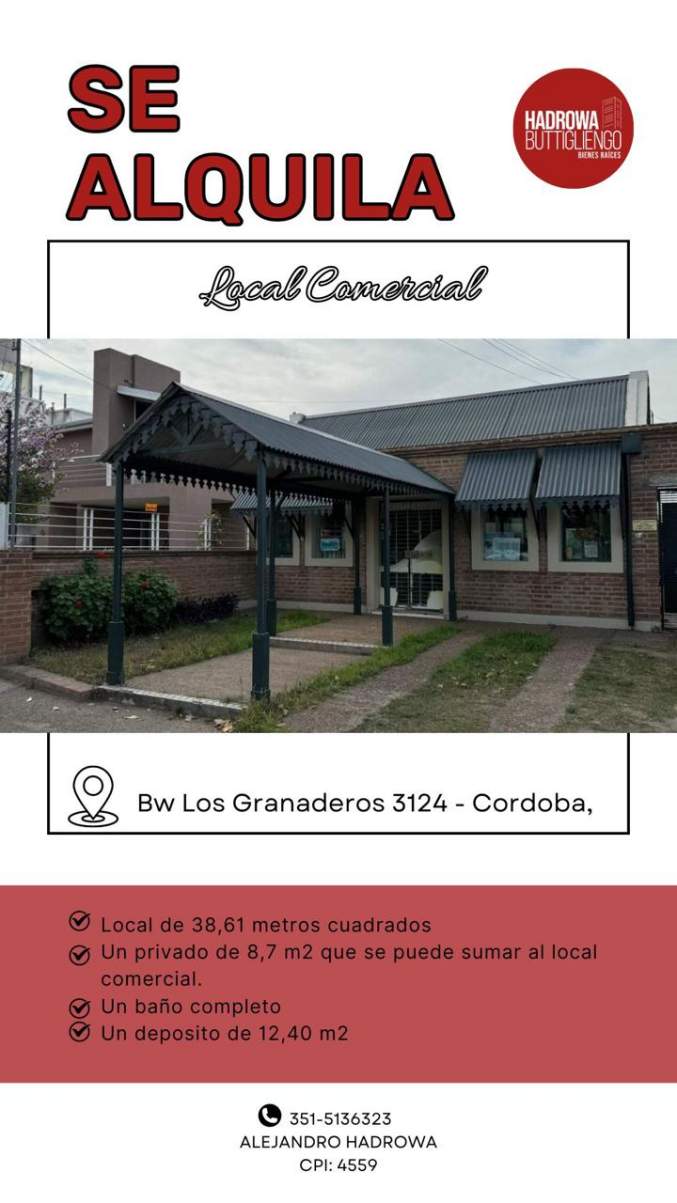 Local Comercial en Alquiler en Bw Los granaderos 3124