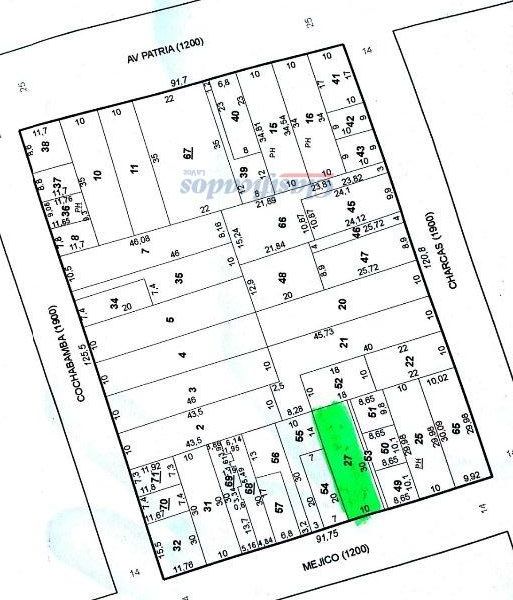 LOTE Bº PUEYRREDON CALLE MEJICO - DEMOLIDO - ESCUCHO OFERTA CONTADO