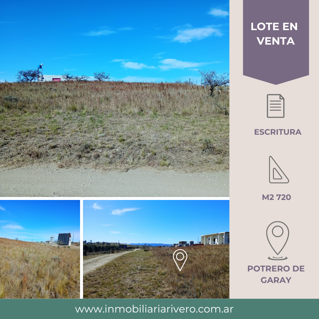 SE VENDE Lote en Potrero de Garay