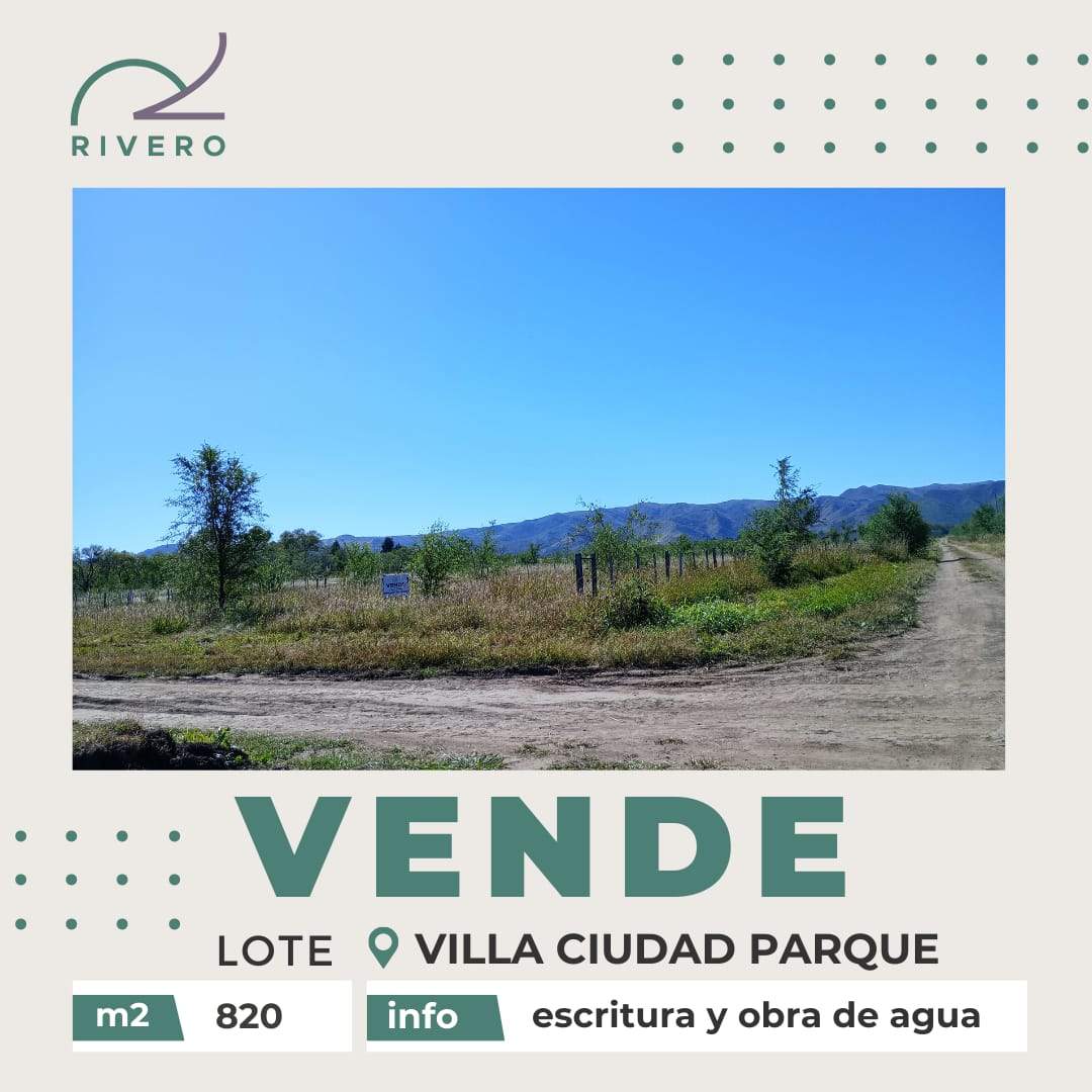 Lote en Venta Villa Ciudad Parque los Reartes