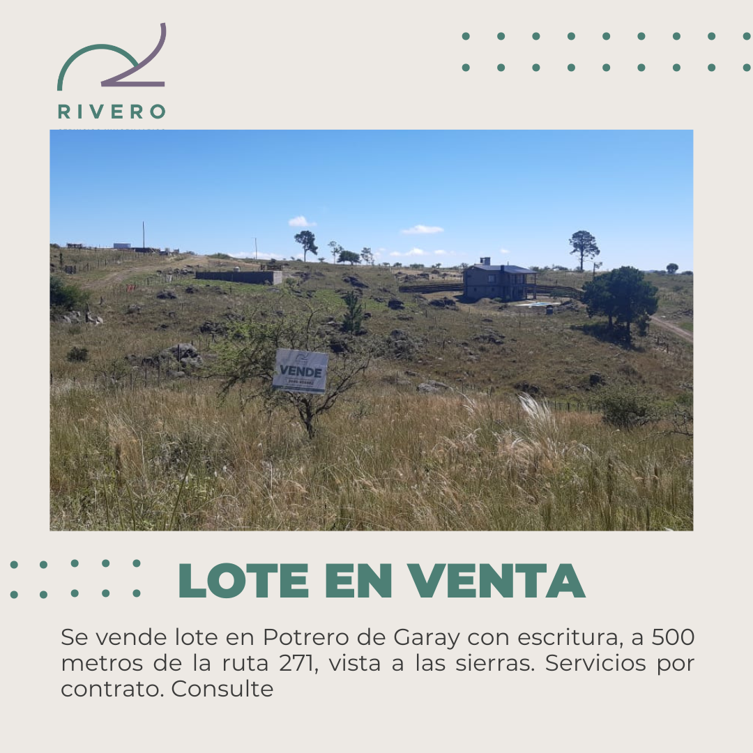 Lote en Venta en Potrero de Garay