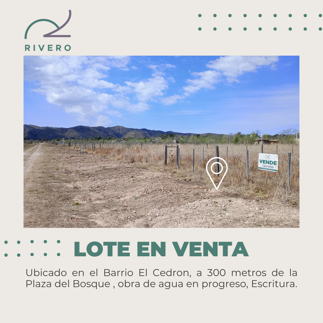 Lote en Venta Villa Ciudad Parque los Reartes