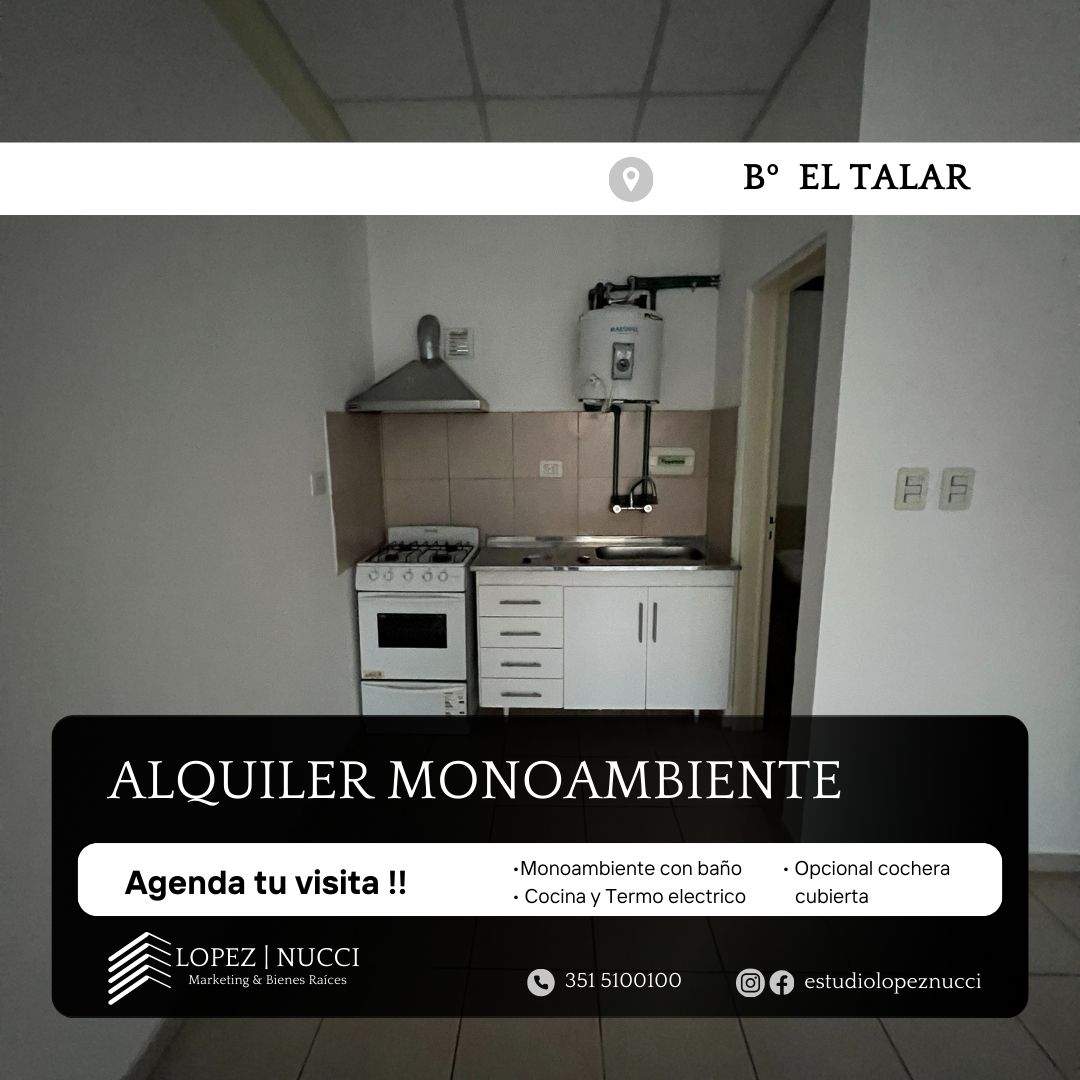 Alquiler Departamento Monoambiente Talar de Mendiolaza