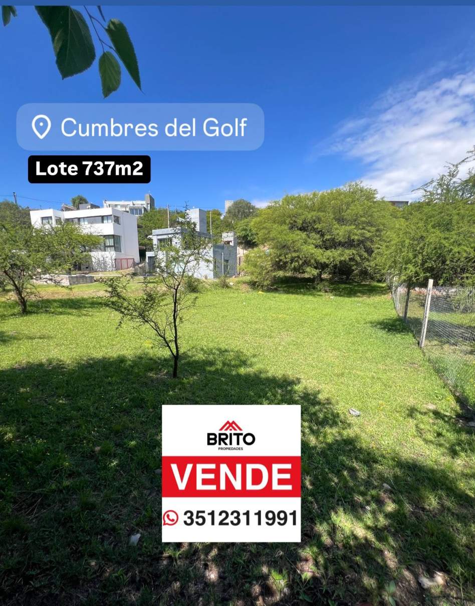 LOTE CUMBRES DEL GOLF Terreno 737m2 Villa Allende