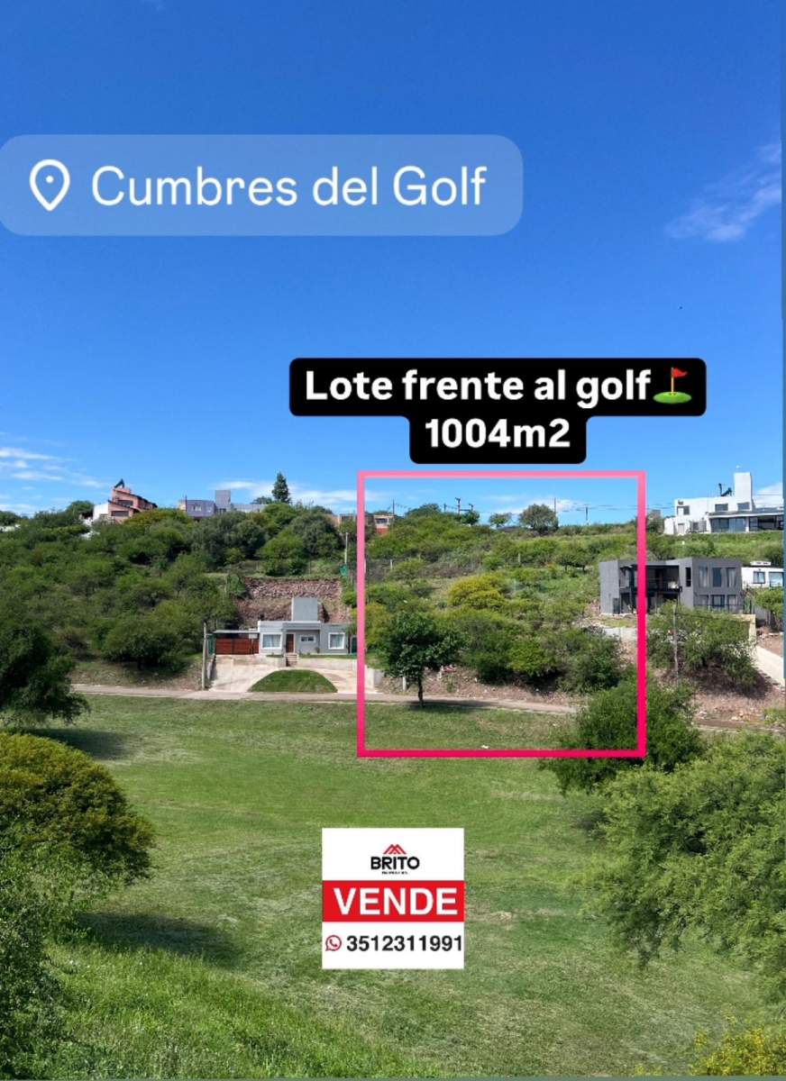 VENTA LOTE CUMBRES DEL GOLF 1004m2 Villa Allende