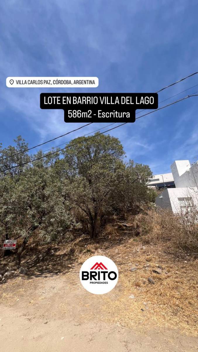 LOTE VILLA DEL LAGO 586m2 - Carlos Paz