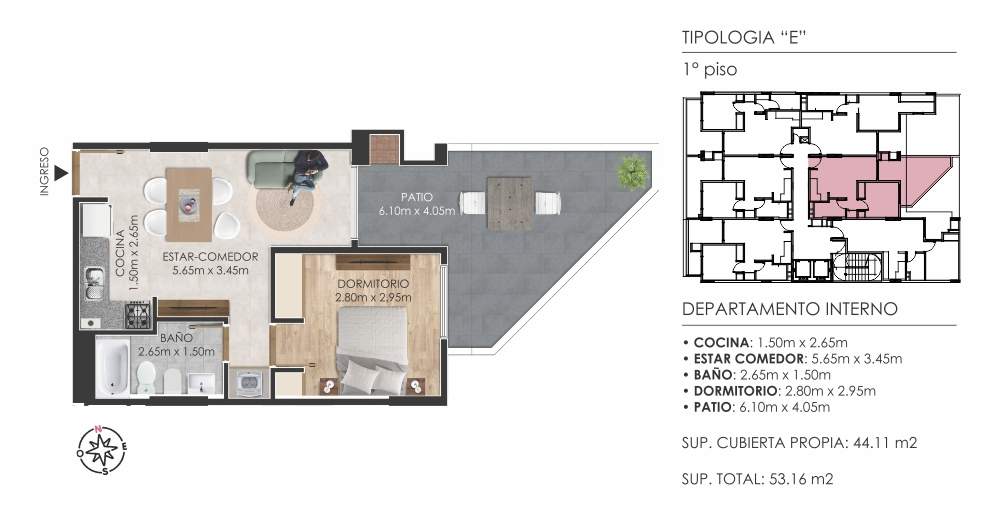 Nueva Córdoba  Vélez Sarsfield 677  Un dormitorio con balcón