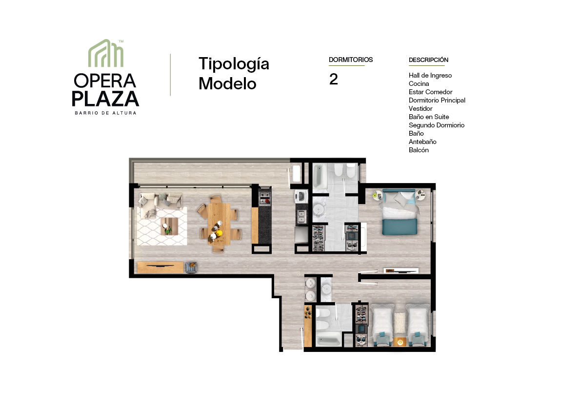 VENDO DEPARTAMENTO EN OPERA PLAZA (AMPLIA FINANCIACION)