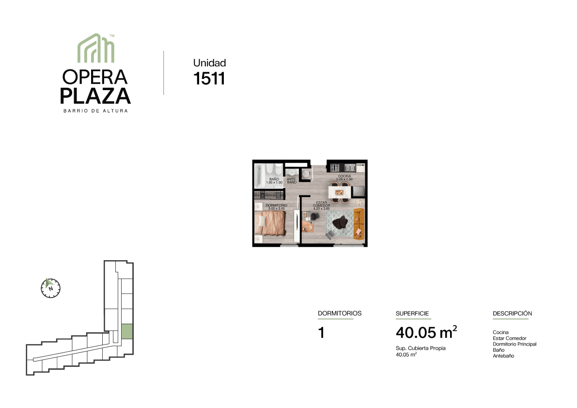 VENDO DEPARTAMENTO EN OPERA PLAZA
