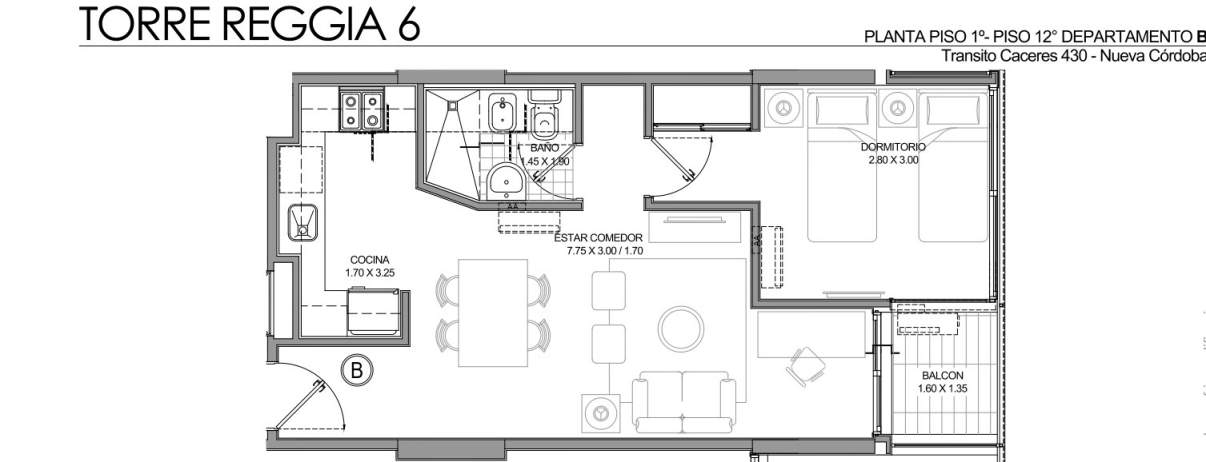 Un dormitorio Frente  con amenities