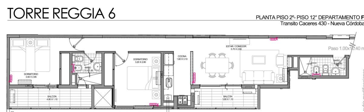 Nueva Córdoba Tránsito Cáceres de Allende 430 2 dormitorios con amenities posesión Abril 2025