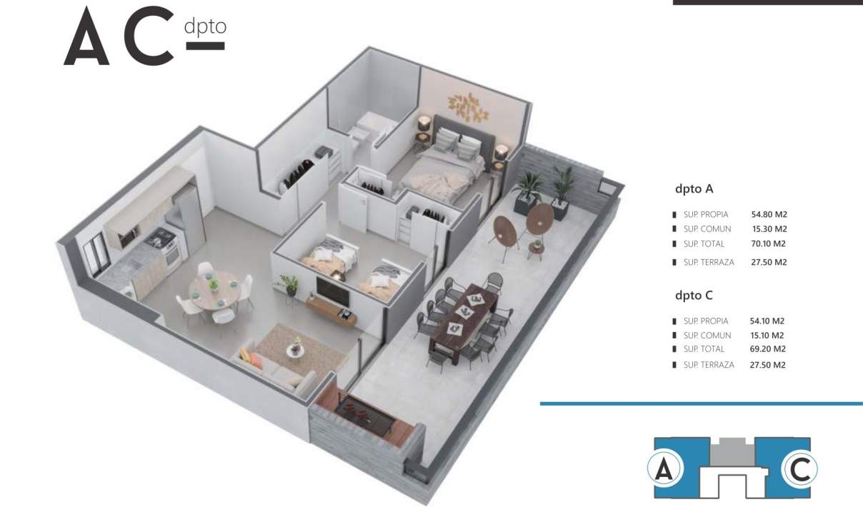 Vélez Sarsfield 1340 Edificio Mapa 05 Dos dormitorios piso alto con amenities