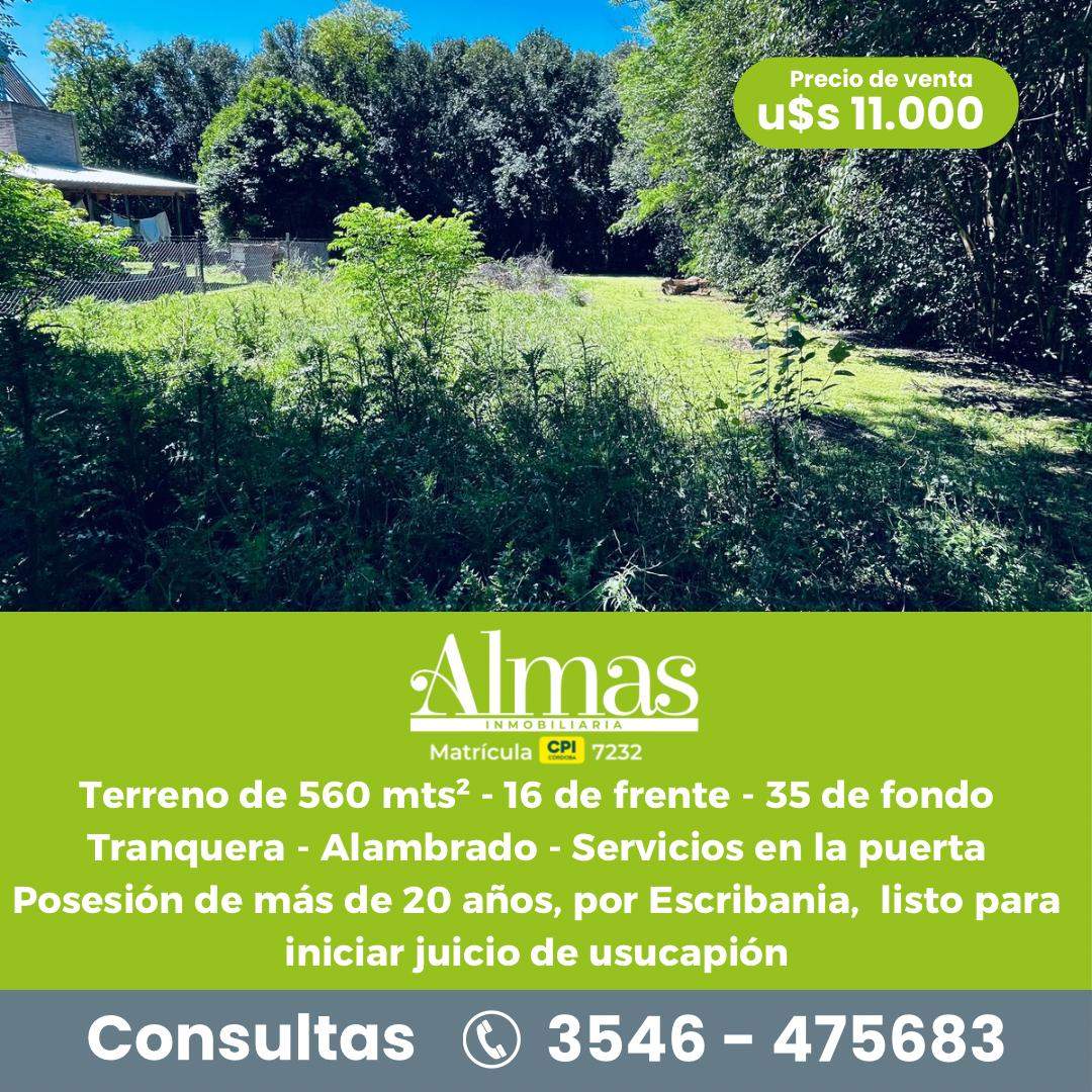 Hermoso terreno en zona céntrica, posesión por Escribanía