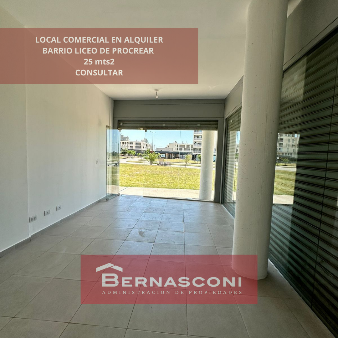 LOCAL COMERCIAL EN ALQUILER B LICEO DE PROCREAR 1 SECCION
