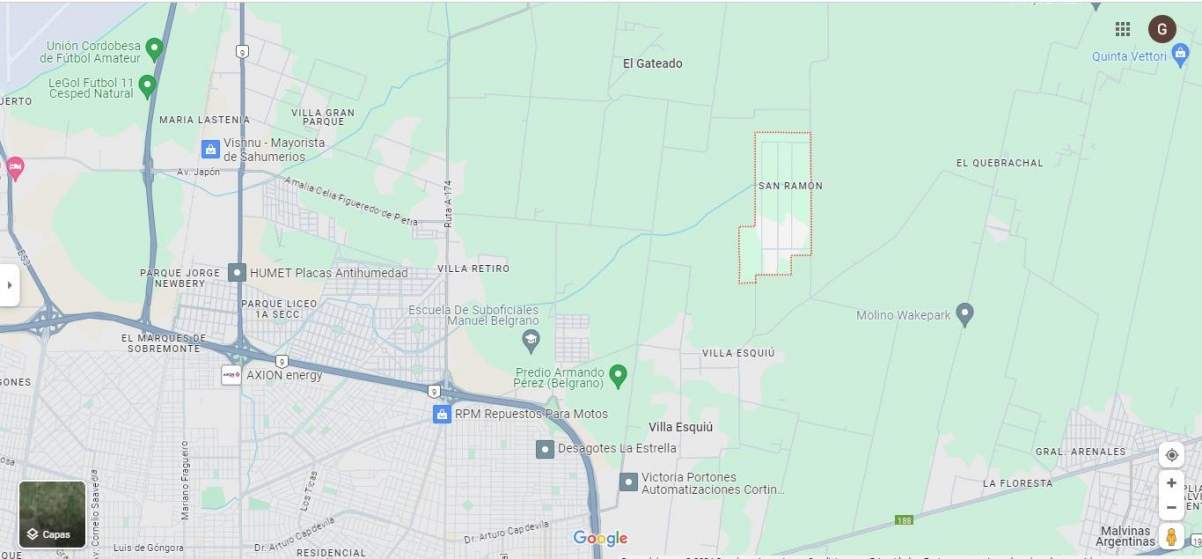 TERRENO EN VENTA DE 10.000 M2 EN B SAN RAMON , ZONA VILLA ESQUIU